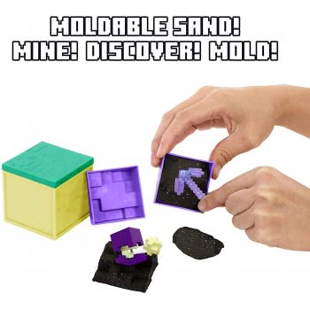 Mattel Minecraft Mini Mining Set, Elementals 11, Attacking Shulker Mini Figure With Moldable Sand GVL37 / GVL49 887961929362