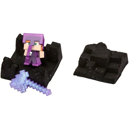 Mattel Minecraft Mini Mining Set, Elementals  10, Geared Up Alex Mini Figure With Moldable Sand GVL37 / GVL48 887961929324