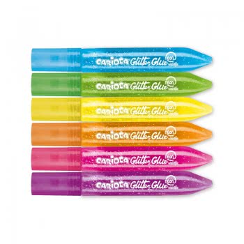 CARIOCA Κόλλα Glitter Glue Neon Washable Σετ 6 Χρωμάτων 42111 8003511421113