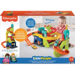 Mattel Fisher-Price Παιχνίδια Little People Sit 'N Stand Skyway - Green Set With Vehicles HBD77 887961986464