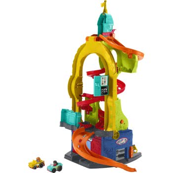 Mattel Fisher-Price Παιχνίδια Little People Sit 'N Stand Skyway - Green Set With Vehicles HBD77 887961986464