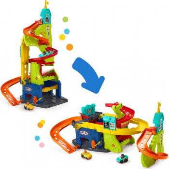 Mattel Fisher-Price Παιχνίδια Little People Sit 'N Stand Skyway - Πράσινο Σετ Με Οχήματα HBD77 887961986464