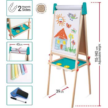 As company Magnet Box Wooden Magnetic Floor Board Mega Easel Deluxe 4 In 1 For Ages 3+ 1029-64055 5203068640552