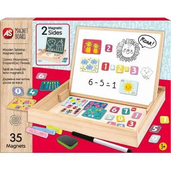 As company Magnet Box Wooden Magnetic Tabletop Double - Sided With 35 Educational Magnets For Ages 3+ 1029-64054 5203068640545
