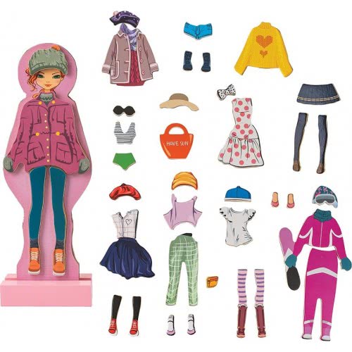 As company Magnet Box Fashion Girl Dress-Up 40 Educational Wooden Magnets For Ages 3+ 1029-64053 5203068640538