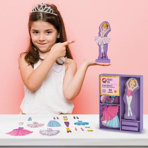 As company Magnet Box Sweet Ballerina Dress-Up 35 Educational Wooden Magnets For Ages 3+ 1029-64052 5203068640521