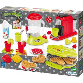 ecoiffier Breakfast Set With Waffle Iron, Colourful 2524 3280250025245