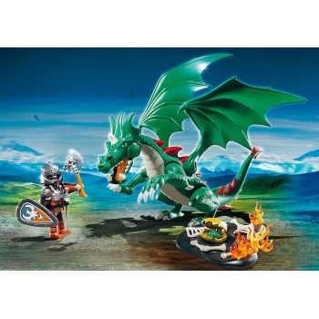 Playmobil Ιππότης Και Πράσινος Δράκος 6003 4008789060037