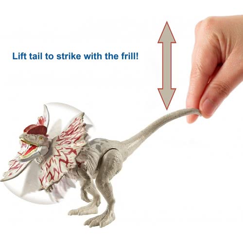 Mattel Jurassic World Fierce Force Dilophosaurus Βασική Φιγούρα Δεινοσαύρων με Σπαστά Μέλη GWN31 / GWY30 887961950328