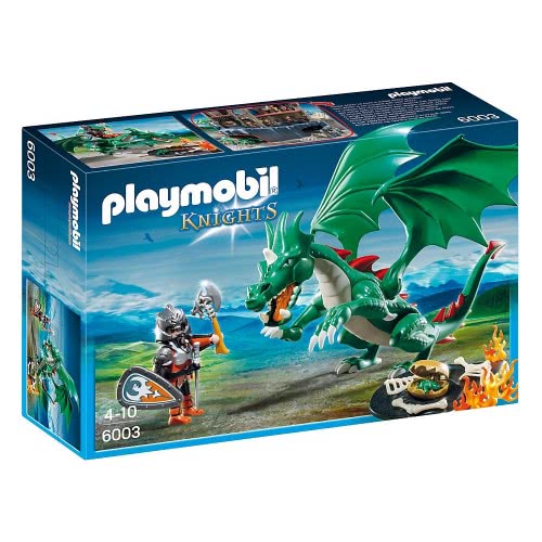 Playmobil Ιππότης Και Πράσινος Δράκος 6003 4008789060037