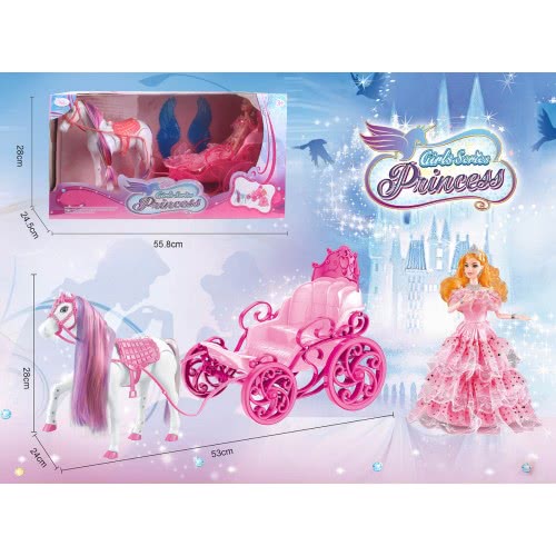 Toys-shop Choice Άμαξα Με Φτερωτό Άλογο Και Κούκλα JZ069133 6990521691334