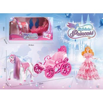 Toys-shop Choice Άμαξα Με Φτερωτό Άλογο Και Κούκλα JZ069133 6990521691334
