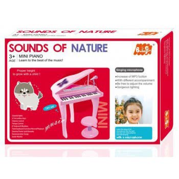 Toys-shop Choice Αρμόνιο Σε Σχήμα Πιάνου Σε Ροζ Χρώμα JM089606 6990521896067