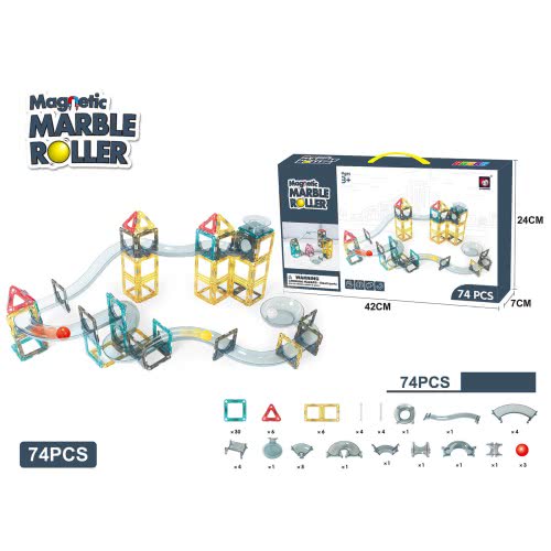Toys-shop Choice Magnetic Marble Roller 74 Pcs JK120785 6990521207856