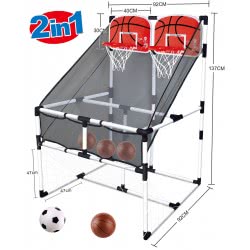 Toys-shop Choice Μπασκέτα Σετ Με 2 Ταμπλό Και 2 Μπαλίτσες JS068174 6990521681748