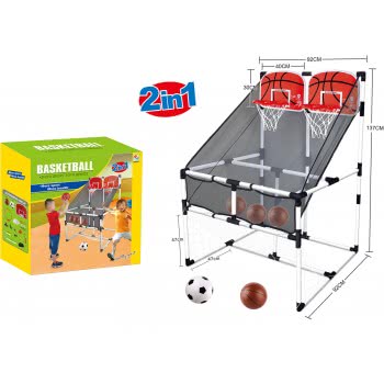 Toys-shop Choice Μπασκέτα Σετ Με 2 Ταμπλό Και 2 Μπαλίτσες JS068174 6990521681748