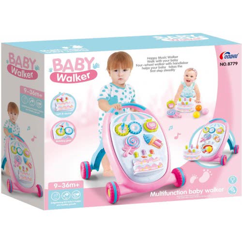 Toys-shop Choice Στράτα Ροζ Baby Walker JM087785 6990521877851