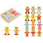 Toys-shop Choice Ξύλινο Παιχνίδι Αρκουδάκια Με Πολλαπλές Όψεις (19,5X4,2X13,6Cm) JK124080 6990521240808