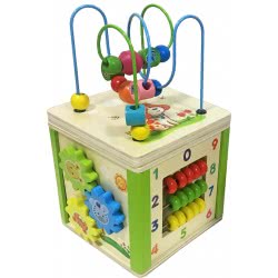 Toys-shop Choice Wooden Multi-Functional 5 In 1 Activity Cube JK124042 6990521240426