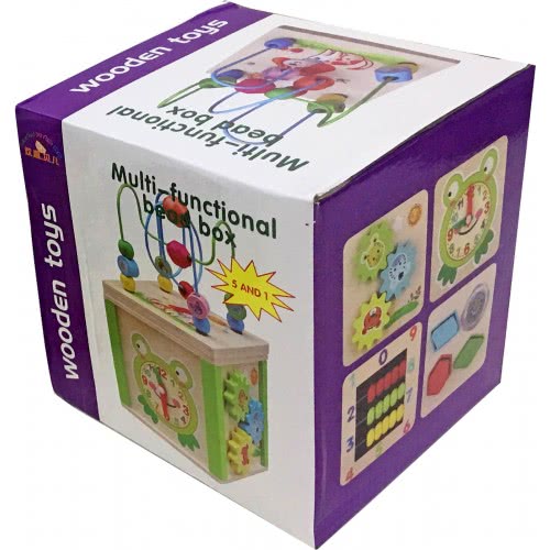 Toys-shop Choice Wooden Multi-Functional 5 In 1 Activity Cube JK124042 6990521240426