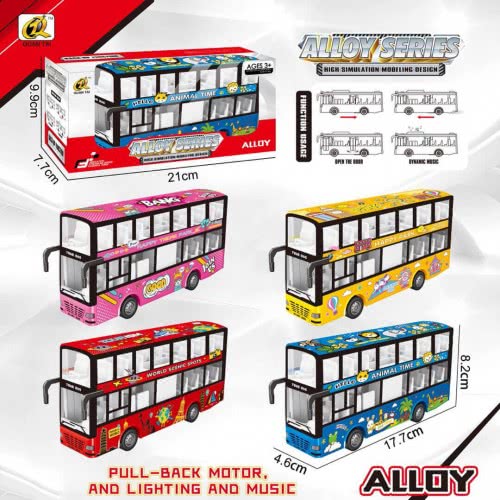 Toys-shop Choice Pull Back Alloy Bus With And Music 1Pcs JC098389 6990521983897