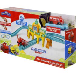 Auldey Toys Chuggington Eu All Aboard Starter Includes Motorised Wilson Figure Of 8 Track Set Train Depot 890501 6911400407396