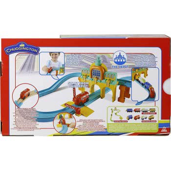 Auldey Toys Chuggington Eu All Aboard Starter Includes Motorised Wilson Figure Of 8 Track Set Train Depot 890501 6911400407396
