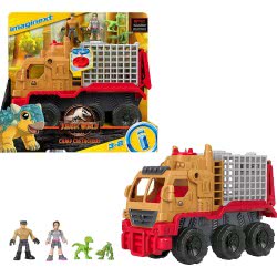 Mattel Jurassic World Imaginext Φορτηγό-Κλουβί Δεινοσαύρων και Γιαζ HCH97 194735010790