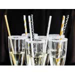 OEM Paper Straws Stars White-Gold (10Pcs) SPP5M-019 5902230714632