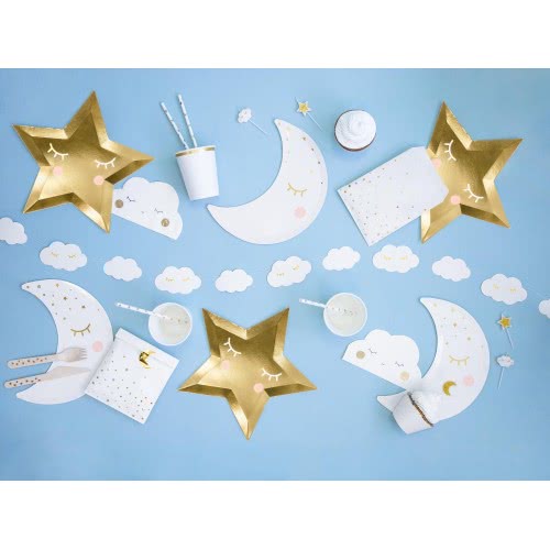 OEM Paper Straws Stars White-Gold (10Pcs) SPP5M-019 5902230714632