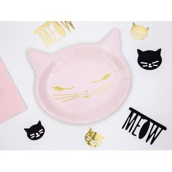 OEM Plates Cat Pink-Gold (6Pcs) Cat Collection TPP42 5902230795594