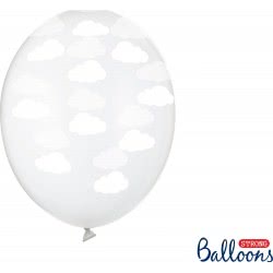 OEM Transparent Balloons 30cm, Clouds, Crystal Clear (6Pcs) SB14C-230-099-6 5901157493408