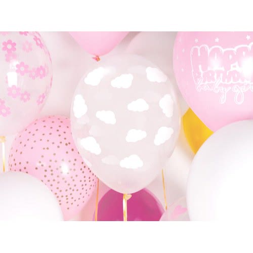 OEM Διαφανή Μπαλόνια Σύννεφα Λευκό 30cm, Clouds, Crystal Clear (6Pcs) SB14C-230-099-6 5901157493408