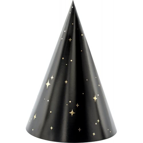 OEM Party Hats Happy New Year Black-Gold (6Pcs) CPP27 5900779165229