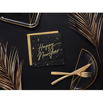 OEM Napkins Happy New Year Black (20Pcs) Stars SP33-82-010-019ME 5900779113640