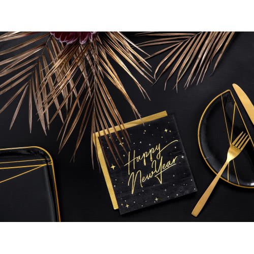 OEM Napkins Happy New Year Black (20Pcs) Stars SP33-82-010-019ME 5900779113640