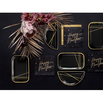 OEM Napkins Happy New Year Black (20Pcs) Stars SP33-82-010-019ME 5900779113640