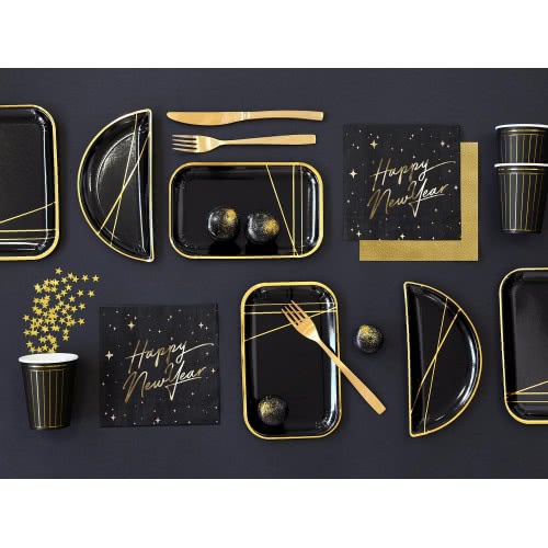 OEM Napkins Happy New Year Black (20Pcs) Stars SP33-82-010-019ME 5900779113640