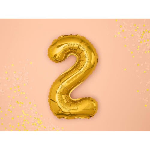 OEM Foil Balloon Number 2 35Cm, Gold FB10M-2-019 5902230772526