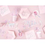 OEM Plates Happy B'day!, Light Powder Pink, 20Cm TPP63-081PJ 5900779113046