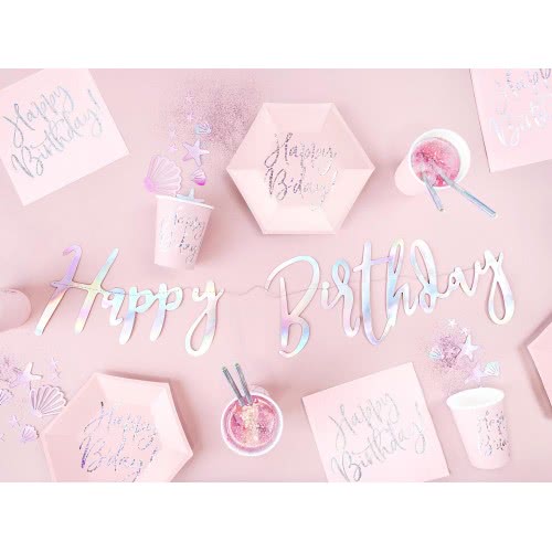 OEM Plates Happy B'day!, Light Powder Pink, 20Cm TPP63-081PJ 5900779113046