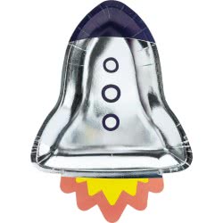 OEM Paper Plates Space Party - Rocket, 21.5X29.5Cm. TPP48 5900779101692