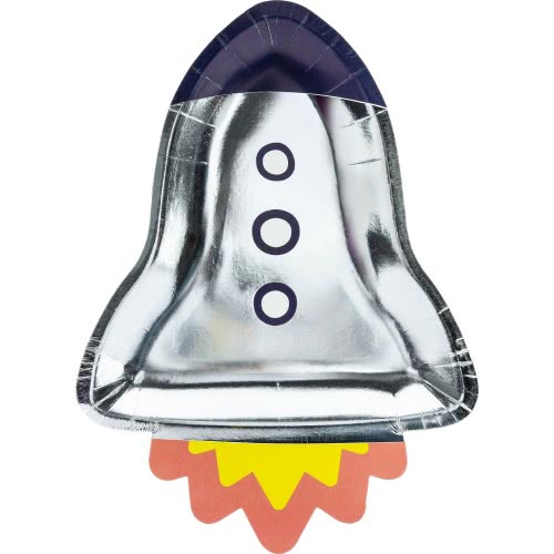 OEM Paper Plates Space Party - Rocket, 21.5X29.5Cm. TPP48 5900779101692
