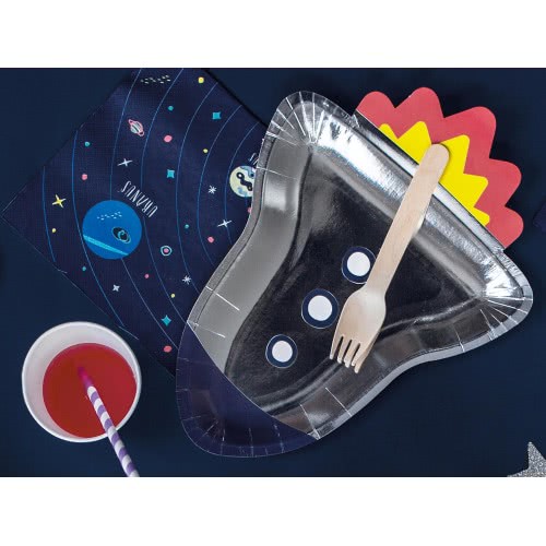 OEM Paper Plates Space Party - Rocket, 21.5X29.5Cm. TPP48 5900779101692