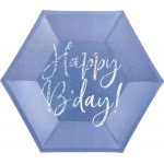 OEM Πιάτα Happy Bday!, Navy Blue, 20Cm TPP63-074 5900779113039