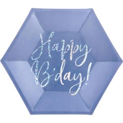 OEM Plates Happy B'day!, Navy Blue, 20Cm TPP63-074 5900779113039