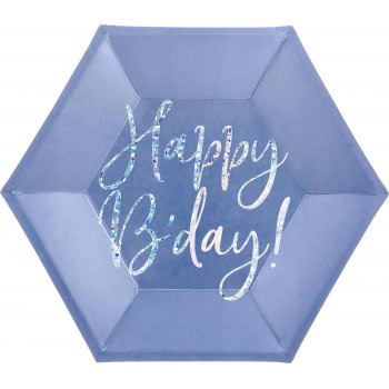 OEM Plates Happy B'day!, Navy Blue, 20Cm TPP63-074 5900779113039
