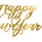 OEM Cake Topper Ευτυχισμένο Το Νέο Έτος, Gold, 24Εκ KPT32-019M 5902230767621
