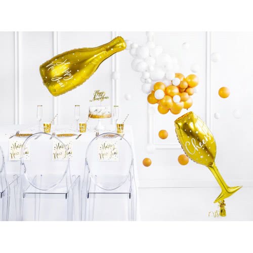OEM Cake Topper Ευτυχισμένο Το Νέο Έτος, Gold, 24Εκ KPT32-019M 5902230767621