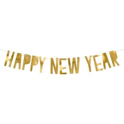OEM Banner Happy New Year, Gold, 10 X 90 Cm GRL46-019M 5902230776128